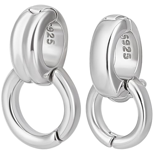 Fermoir à double bélière en argent 925 torsadé pour création collier - 2