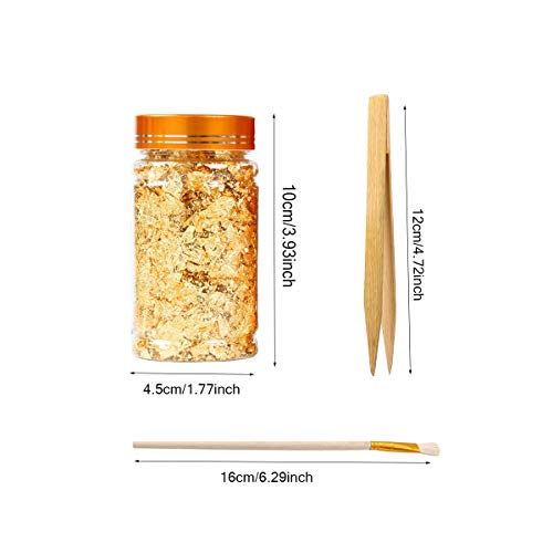 Xumier 7pcs Fiocchi Lamina d'oro per Resina Set