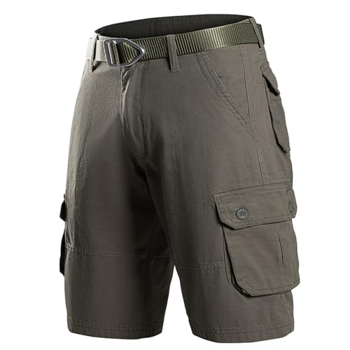 Short cargo pour homme avec poches et boutons en coton pour le quotidien