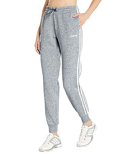 adidas Neo Women Essentials 3-Stripes Sports French Terry Climalite Jogger (Grey/White Stripe, Medium)