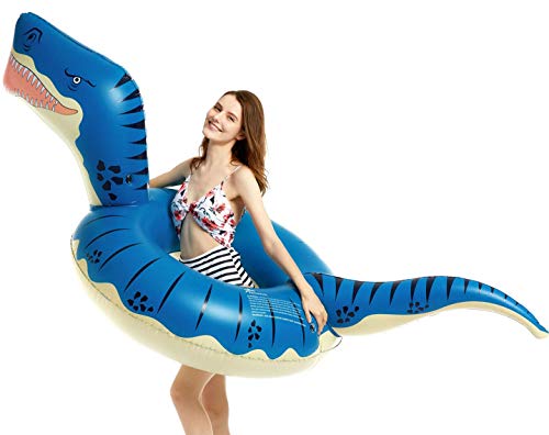 Jasonwell Giant 76" Pineapple Pool Party Float Raft Summer Beach Swimming Pool Inflatable And Jasonwell Inflatable Dinosaur Pool Float Tube For Boys Girls T-Rex Floatie #TOP7