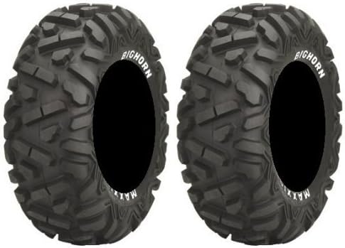 Pair of Maxxis BigHorn Radial 25x10-12 ATV Tires (2)