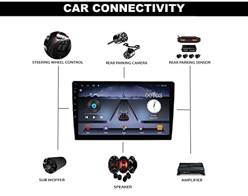 Image of AUTO SNAP 9 Inches 22cm Android 12 Gorilla Glass Wireless Car Play IPS Display Car Stereo with 2GB RAM /32 GB ROM Android Auto Quad core IPS Capacitive Touch Panel with Gorilla Glass /WiFi /GPS /Steering Wheel Connectivity /BT Compatible Hyundai New Creta