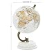 Deco 79 Marble Globe with White Marble Base, 5' x 5' x 8', White