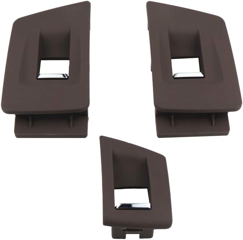 Window Switch Panel Trim Cover Door Grab Handle Sets for BMW 5 Series M5 528i 535d 535i 550i 2011-2016 (Mocha, 3PCS)