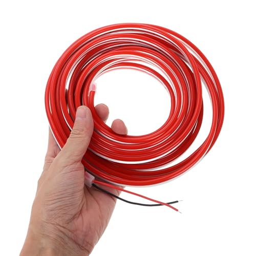 Tira de luz LED roja de neón flexible 12V 5 metros miniatura 3
