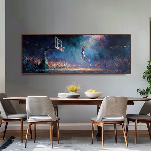 Tableau panoramique de dunk de basket pour déco grand format - 4