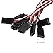 Ltvystore 55Pcs 6Sizes Male to Female 3 Pin Servo Extension Wire Cable Compatible for Futaba JR RC Servo Extension Connection Control Parts