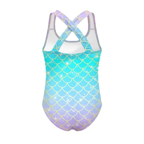 Image of JEOCODY Swimsuit for Girls One Piece Bathing Suit for Teens Crossback Hawaiian Beach Swimwear