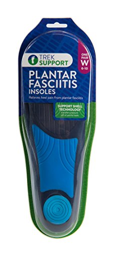 Trek Support Plantar Fasciitis Insoles Women, Size 6-10, 1 Pair