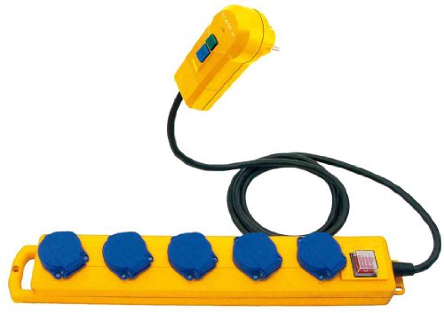Preisvergleich Produktbild Brennenstuhl Super-Solid SL 544 D FI IP44 Steckdosenverteiler Baustelleneinsatz und Outdoor 5-fach 5m, 1159870816 (Einzeln, IP44 Steckdosenverteiler)