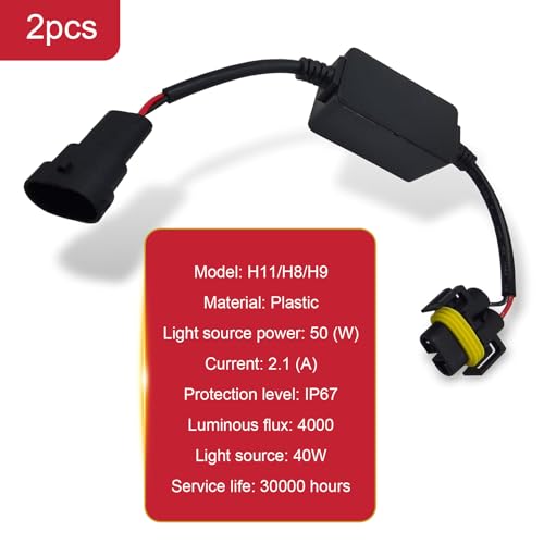 WZP 2PCS H11/H8/H9 Canbus Decoder para LED miniatura 2