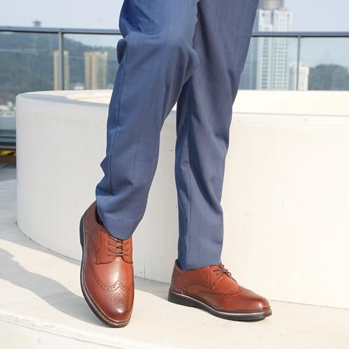 Image of Hawkwell Men's Plus Size Wingtip Brogue Oxfords Dress Shoes US Size 13 14 15 16 17