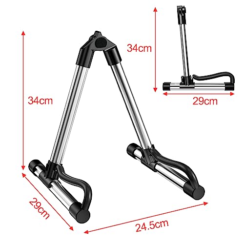 Ceisazira Support Guitare, Stand Guitare Cadre en A en Aluminium Universel Portable, Porte Guitare avec Caoutchouc Antidérapant pour Guitare Acoustique, Guitare électrique, Basse, Ukulélé - Les Beatles, Paul McCartney, John Lennon, RIngo Starr, George Harrison Ceisazira Support Guitare, Stand Guitare Cadre en A en Aluminium Universel Portable, Porte Guitare avec Caoutchouc Antidérapant pour Guitare Acoustique, Guitare électrique, Basse, Ukulélé – Image 3