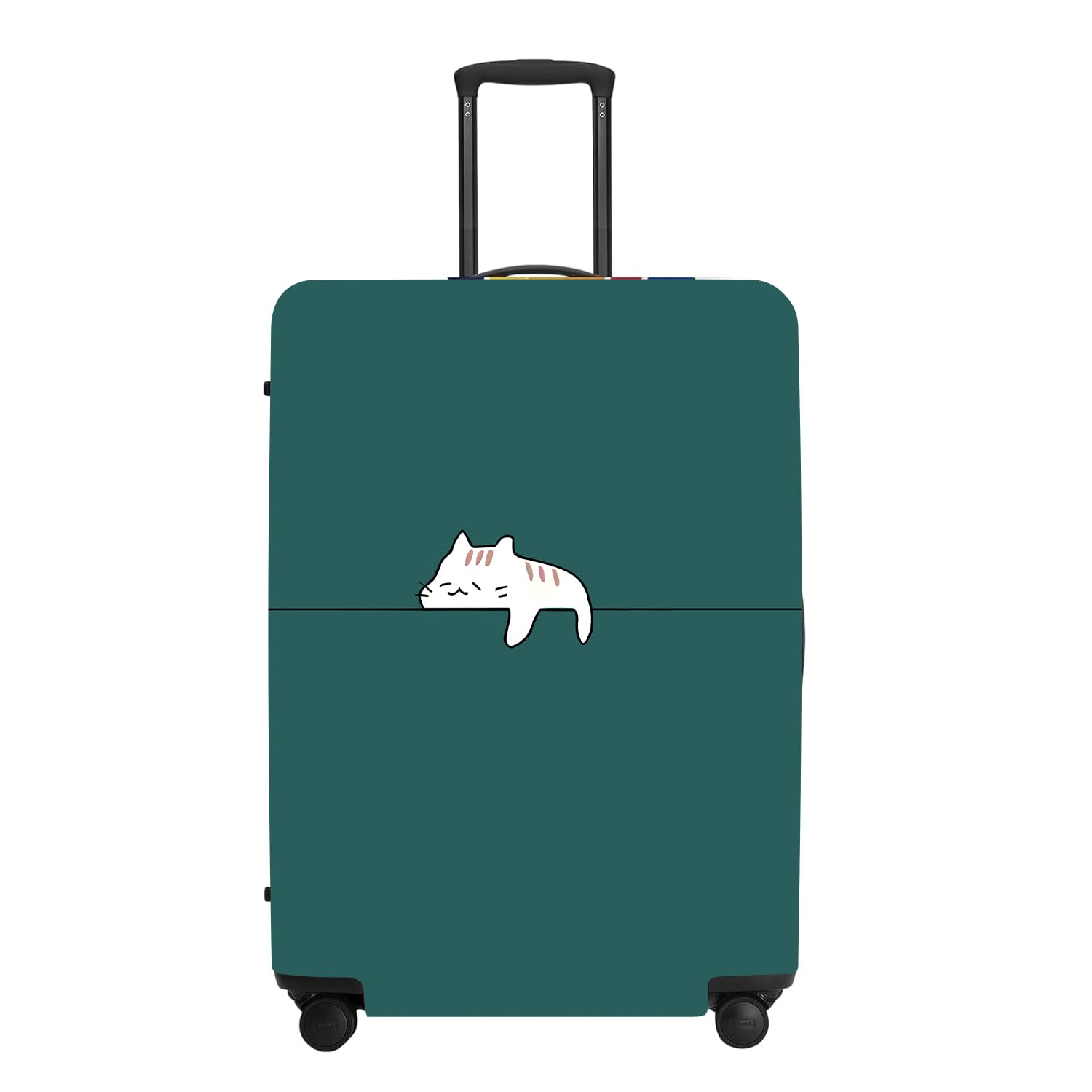 forest Green Luggage Cover, Washable Suitcase Protector Simple Abstract Animal Design Anti-scratch for 18",20",22"Bag