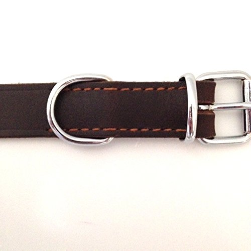 Handgefertigtes Hundehalsband Aus Echtleder, Braun – 57 Cm, Für Mittelgroße Bis Große Hunde, Stabil & Weich
