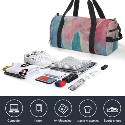 Tooth Shapes with Rainbow Tie DyeStylish Gym Bag for Everyday WearOne Size4