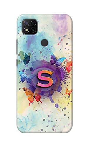 Image of PRINTFIDAA� Printed Hard Back Cover Case for Mi Redmi 10A | Mi Redmi 10A Sport Back Cover (Alphabet S) -2808