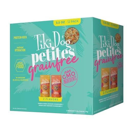 Tiki Dog Aloha Petites, Variety Pack, Nutrient Dense Meat, Wet Dog Food For Small Breed Dogs and All Life Stages, 3 oz. Pouch, Pack of 12