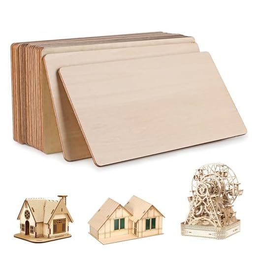 DBREAKS 20 Piezas 3MM Planchas de Madera Contrachapada Finas, Hojas de Madera de Balsa Contrachapada en Blanco para Artesanía y Pintura para manualidades de modelismo DIY, 20 x 10cm