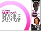 Invisible Weave Part - Hollywood 100% Human Remy Hair Closure (1B-OFF BLACK)