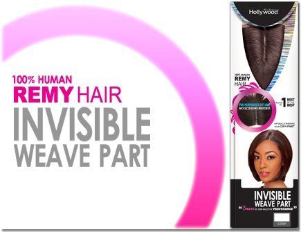 Invisible Weave Part - Hollywood 100% Human Remy Hair Closure (1B-OFF BLACK)
