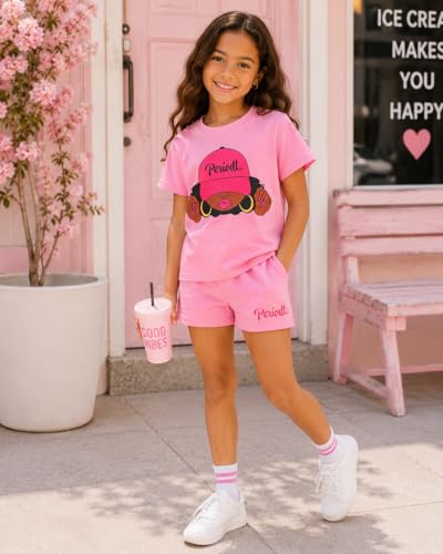Image of Kid Toddler Girl Butterfly Printed Short Sleeve T-Shirt + Waist Shorts Set 2PC Clothing For Summer