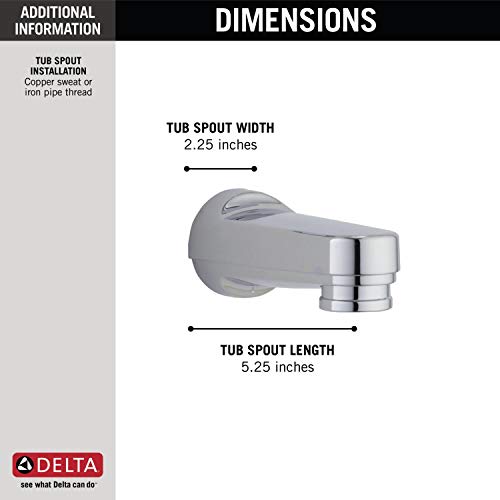 Delta Faucet RP17453 TUB SPOUT, One Size, Chrome by DELTA - Used condition - Image 2