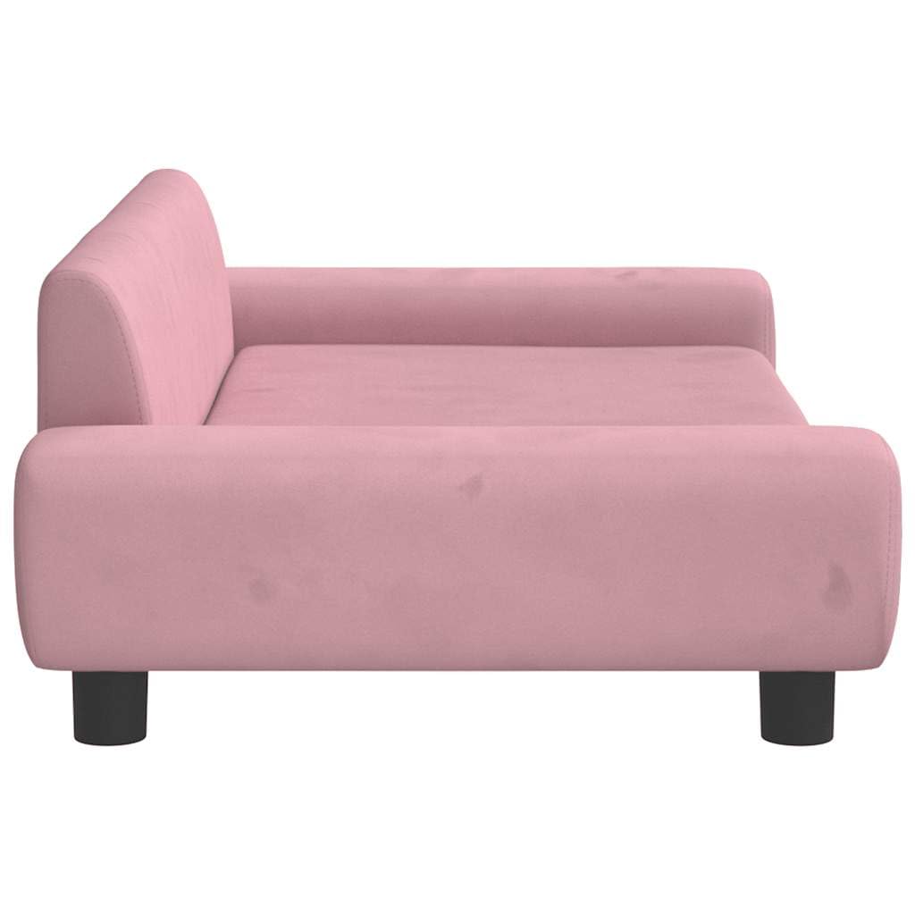 vidaXL Cama para Perros de Terciopelo Rosa 100x54x33 cm, sofá para Perros, Cama para Cachorros, Asiento para Perros, sofá para Mascota