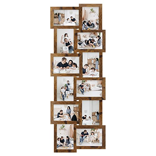 HELLO LAURA - Picture Frames Collage Wall Decor 12 Pack Photo Frame for Wall Long Fall Shape Gallery Frame for Home - Rusted Gold