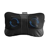 Brookstone Shiatsu Neck and Lumbar Massager, Deep Kneading Massage Pillow with Heat - Neck, Shoulder, Leg, Lumbar Portable Massager, Electric Massage Pillow for Home Office Car