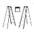 Fiberglass Step Ladder 6-Step 300LBS Yellow