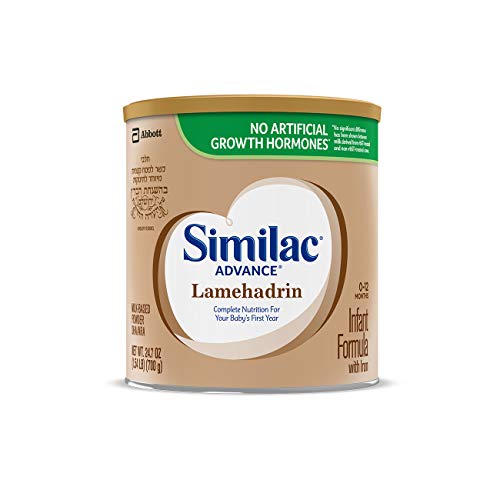 Similac Lamehadrin Badatz-certified Advance Infant Formula with Iron, Certified Kosher Baby Formula Powder, 24.7 ounce (Single Can)