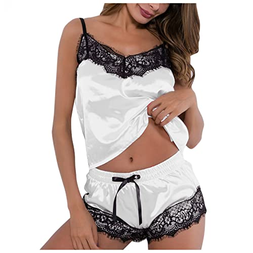 Pajamas Set for Women Sexy Sun Moon Printed Lingerie Lace Babydolls Two Piece Underwear Sleepwear Chemises Outfits White Pajamas Set for Women Sexy Sun Moon Printed Lingerie Lace Babydolls Two Piece Underwear Sleepwear Chemises Outfits White