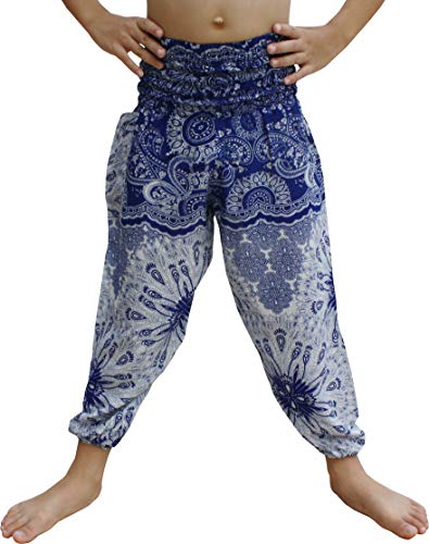 Image of Full Funk Rayon Smock Waist Child Lounging Comfortable Elephant Aladdin Pants