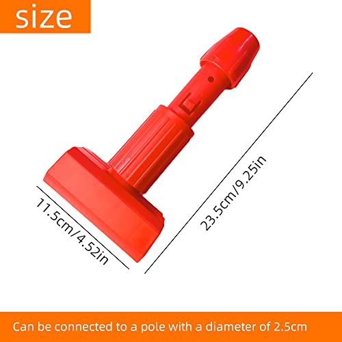 Image of Commercial Mop Clamps-Quick Change Head Mop Handle -Heavy Duty Mop Head Replacement Holder Change Mop Handle -Commercial Gripper Mop Wet Mop Handle (KL-ZJ-RED)
