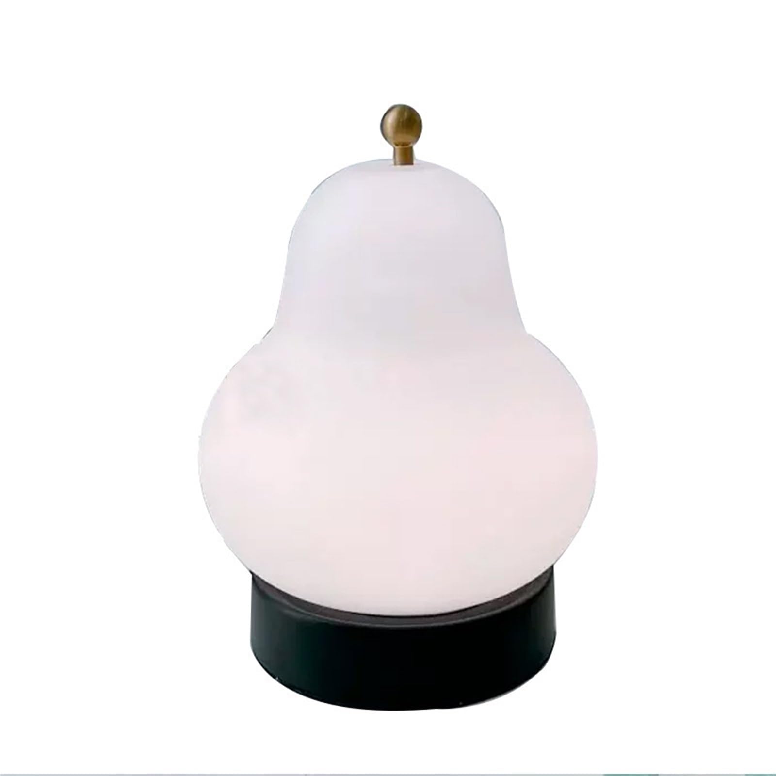Z4T8M2K6G5 Bedside Lamp Pear Table Lamp Bedroom Bedside Simple Living Room Portable Atmosphere Decoration(White)