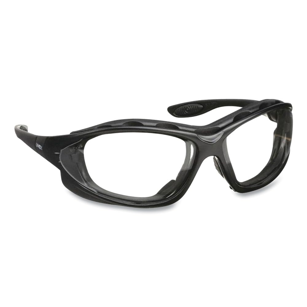 Honeywell UVEX Seismic Black Frame Clear Lens HYDROSHIELD Anti-Fog