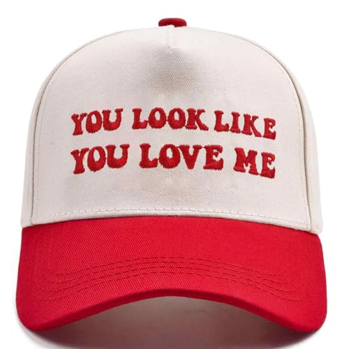 Funny Trucker Hats Embroidered Vintage Snapback Hat for Women Put It On My Husband's Tab Hats Gag Gifts Baseball Cap Red