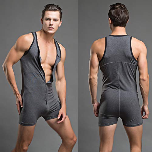 YUFEIDA Men's Athletic Supporters One Piece Bodysuit Cotton Jumpsuit Slim Fit Active Base Layers Singlet Leotard4