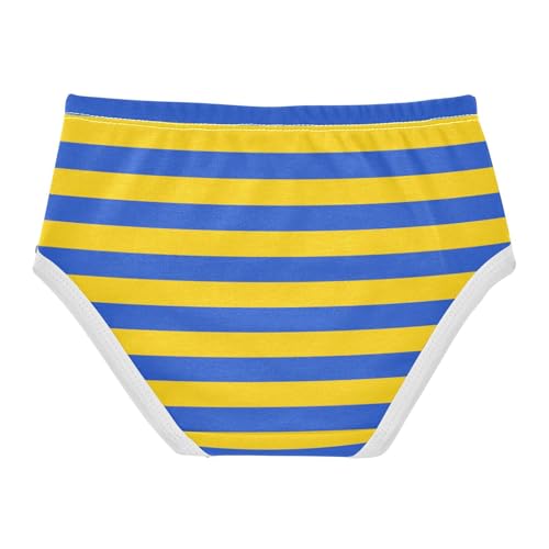 Yellow Blue Stripe Toddler Girls's Underwear 2T2
