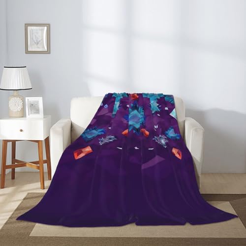 Couverture flanelle douce améthyste plaid chaud canapé lit - 3