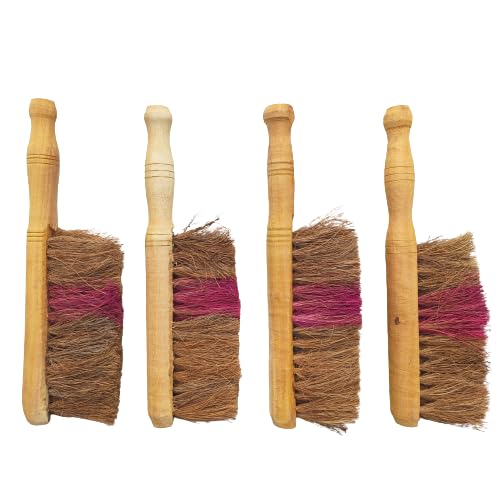 Coir Brush | India Business International | Coconut Coir Brushes with Wooden Handle for Cleaning Floor, Carpet, Kitchen, Office, Windows, Furniture, Bathroom, Car | 37.5x14.5x8 cm, 931gm, 4 Qty (B0CY8C58FJ) Amazon Price History, Amazon Price Tracker