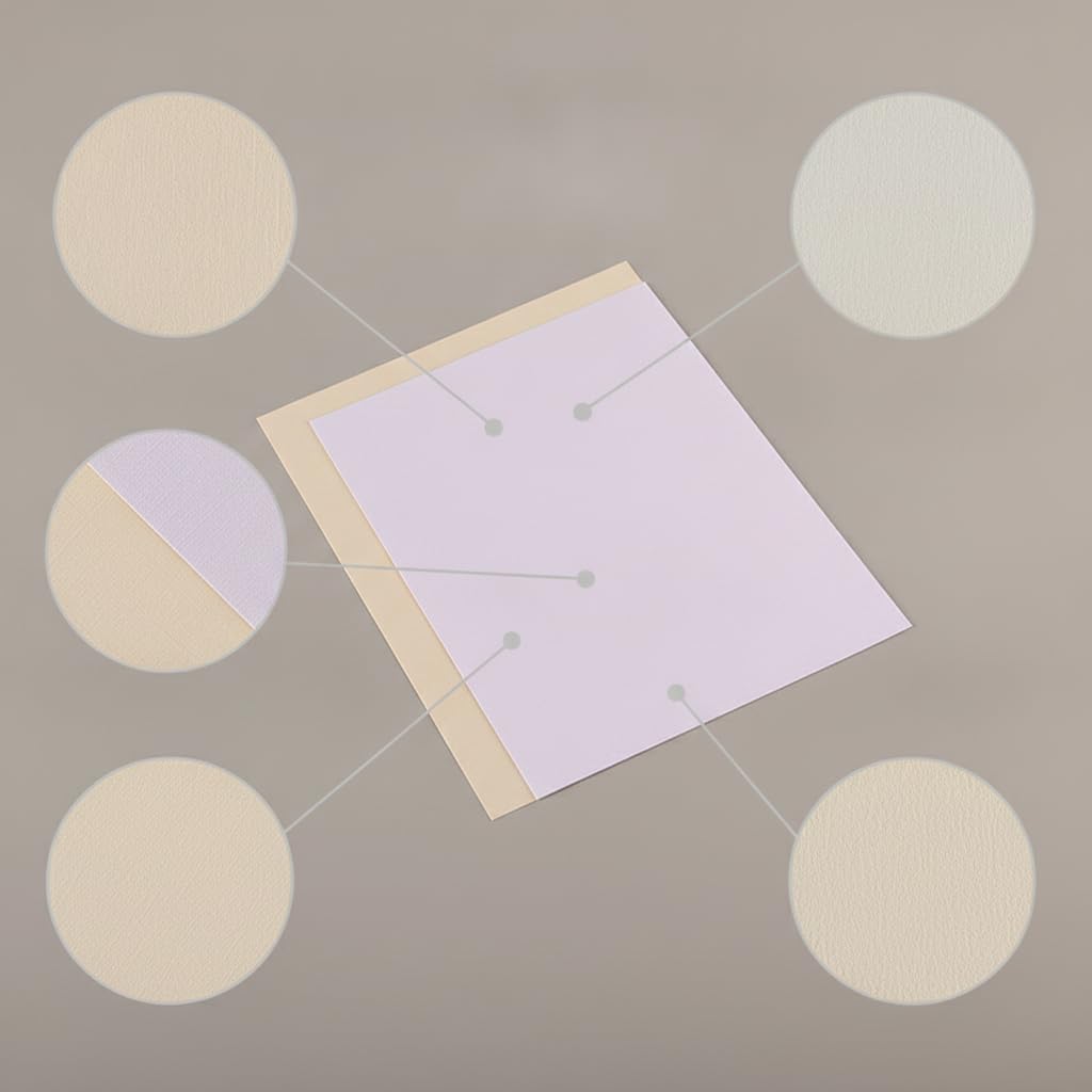 Feuille Papier Lin Texturé Finition Tissu Sophistiquée pour Étiqutes Décoratives Couvertures Dossiers Convient aux Travaux Bureau Créations, Jaune clair