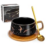 Sie erhalten 1 Marmorbecher 3,77 * 2,28 Zoll, 10,5 Unzen, 1 Goldlöffel 5,9 Zoll, 1 Holzuntersetzer 5,1 Zoll.