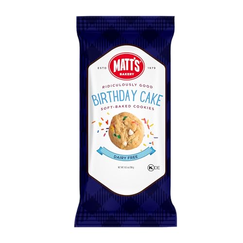 Matt's Bakery | Birthday Cake Cookies | Special Edition Soft-Baked, Non-GMO, All-Natural Ingredients; Single Pack of Cookies (10.5oz)