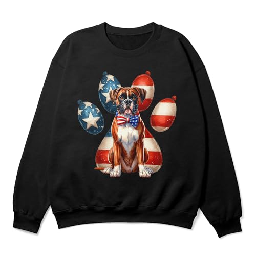 Patriotic Dog 4th of July Independence Paws Adult Youth T-shirt Hoodie Sweatshirt