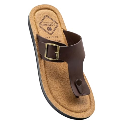 Image of Poddar Slippers, Sandals & Chappals for Men | Synthetic Leather Comfortable Footwear | Daily Use, Casual, Party, Stylish, Durable, Waterproof, Soft Sole, Anti-Slip (30052 Slipper)