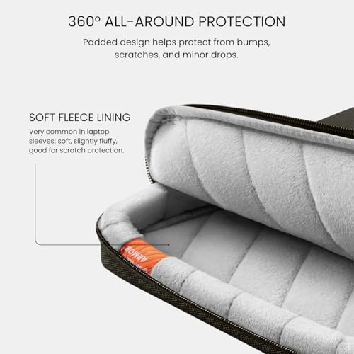 Image of MOCA 360 Protective Laptop Sleeve 13 Inch for MacBook Air 13 M1 2020 MacBook Pro 13 2016-2020 Surface Pro X 7 6 5 Water Resistant Slim Shockproof Laptop Cover Case (13 Inch, Black)