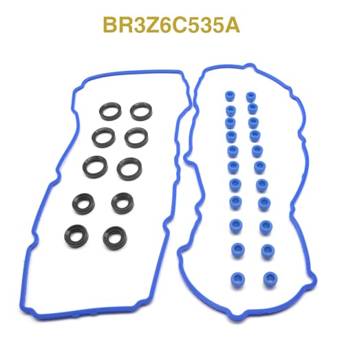Image of VS50814R Valve Cover Gasket Set VS50722 for Ford Edge Explorer F-150 Mustang Flex Police Interceptor Taurus Transit-150 /250 /350 for Lincoln MKS MKZ MKT MKX 3.5L 3.7L V6